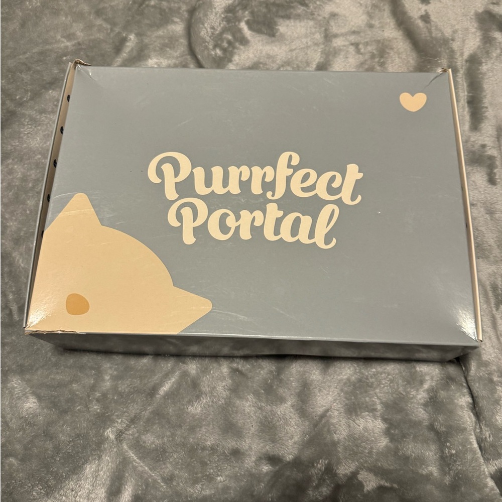 Purrfect Portal Cream Cat Opening For Door